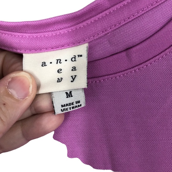 Ladies 70% Modal Super Soft Purple Tank w/Hi Lo Hem for Layering SZ M - Picture 5 of 6